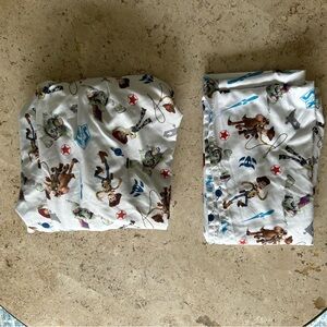 Toddler Bed Fitted Sheet and Flat Sheet, Toy Story.
